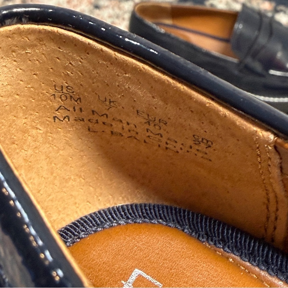 Franco Sarto ‘Balin’ Lug Sole Chunky Loafer in Navy Blue Patent Leather Size 10 - Picture 14 of 16
